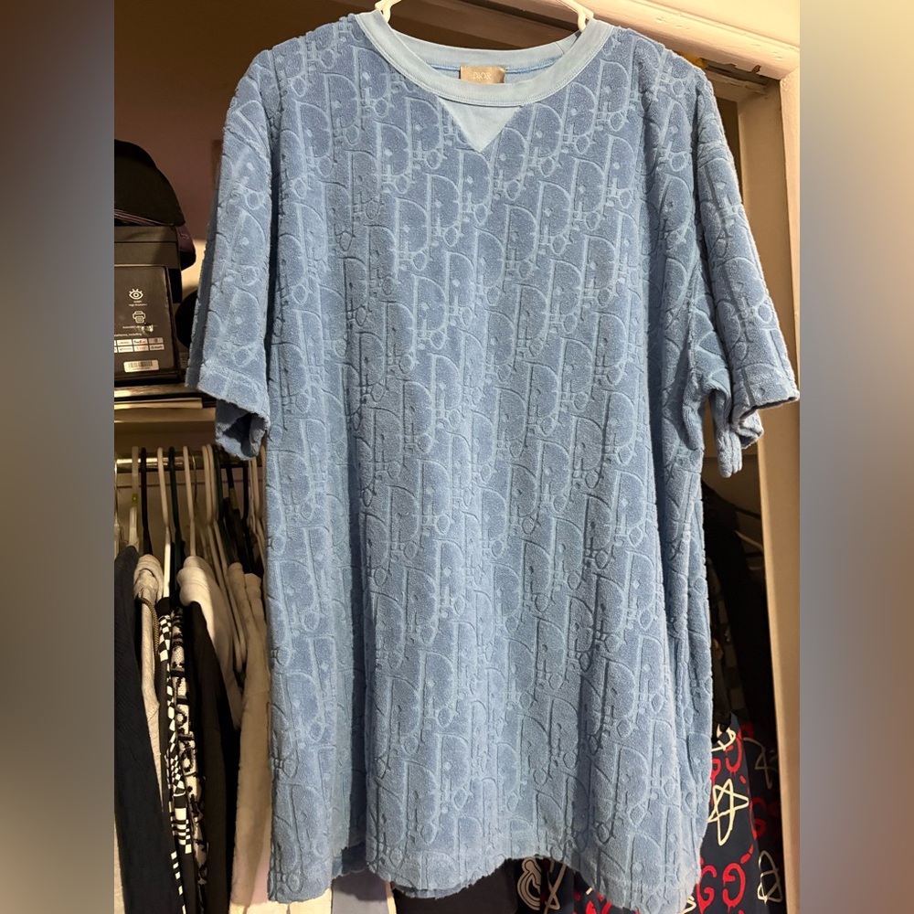 Dior Light Blue Monogram Shirt